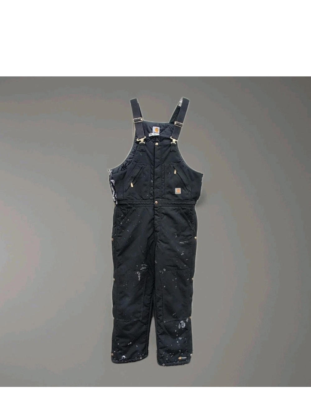 Carhartt R33 Overalls 32x32 Black Yukon Extreme Artic Bibs Insulated Distressed